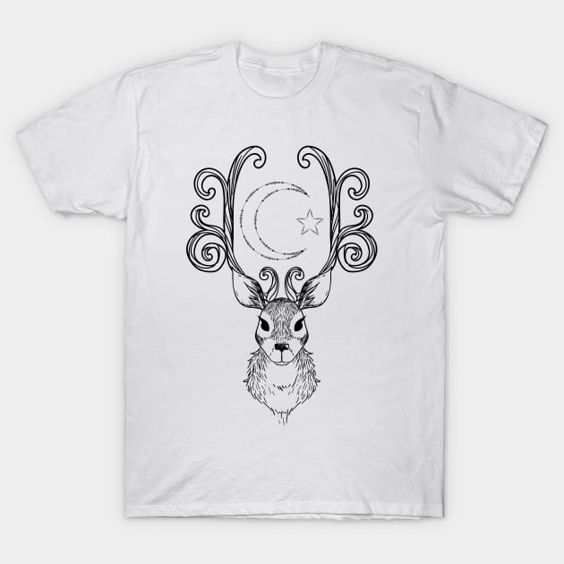 Vintage Deer. T-Shirt by LeonLedesma